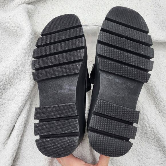 NEW Steve Madden Chunky Lug Sole Black Slip On Platform Shoes size10M - Picture 5 of 6